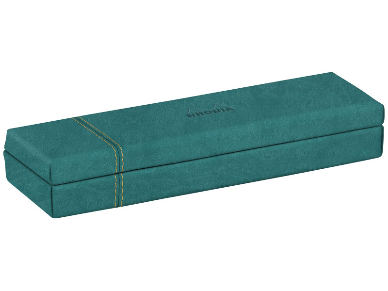 RHODIA Plumier, en simili cuir, paon
