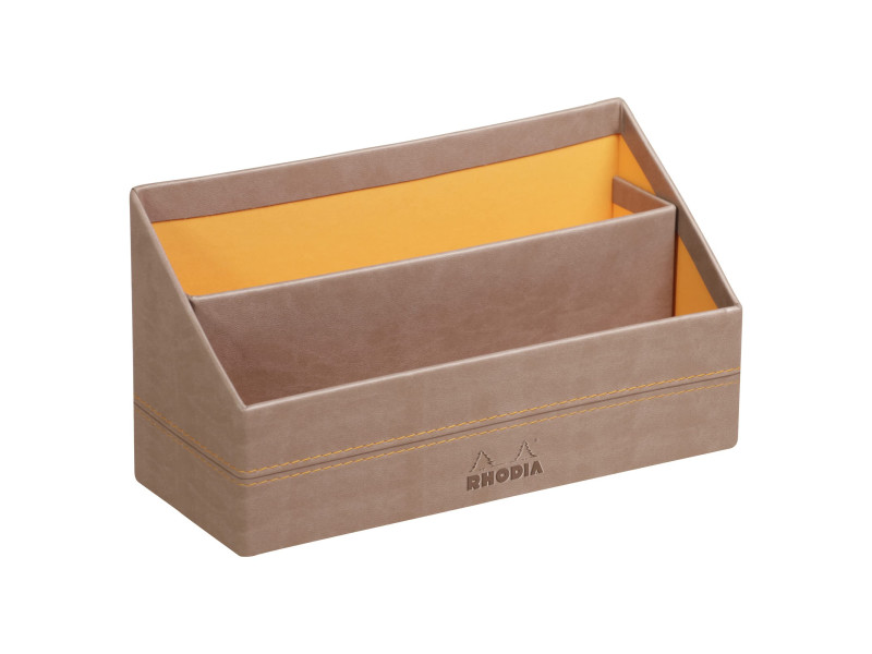 RHODIA Porte-courrier, en simili cuir, taupe