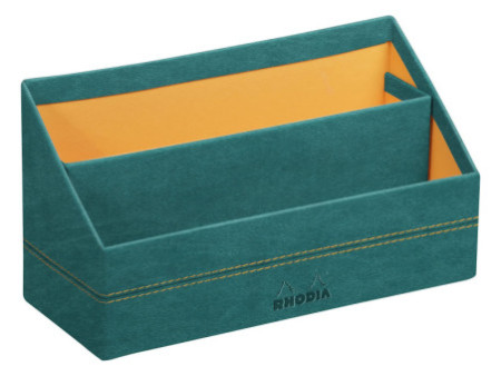 RHODIA Porte-courrier, en simili cuir, paon