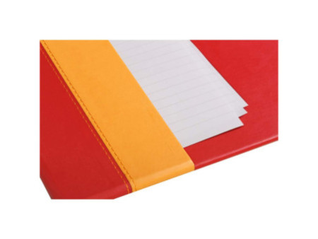 RHODIA Sous-main, en similicuir, coquelicot