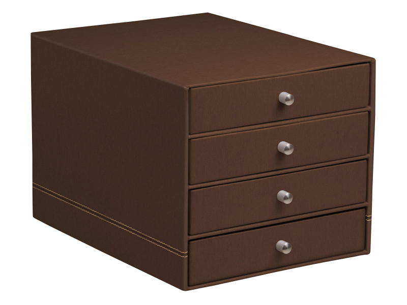 RHODIA Trieur 4 tiroirs, en simili cuir, bronze