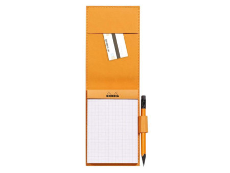 RHODIA Porte-bloc + bloc No. 11, 84 x 115 mm, quadrillé