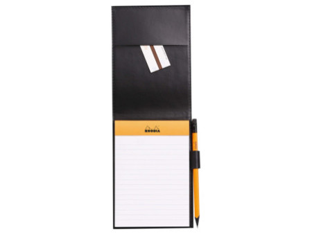 RHODIA Porte-bloc + bloc No. 13, 115 x 158 mm, ligné, noir