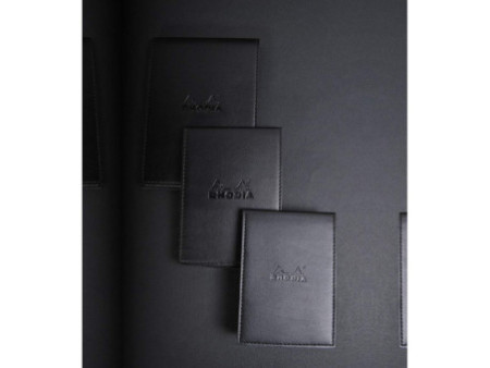 RHODIA Porte-bloc + bloc No. 13, 115 x 158 mm, ligné, noir