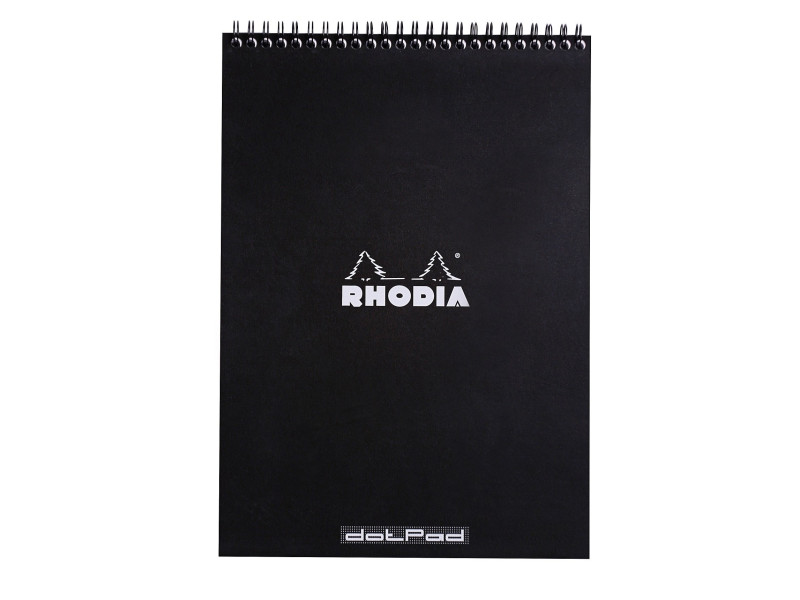 RHODIA Bloc spiralé No. 18, format A4, pointillé dot, noir