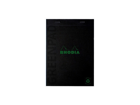 RHODIA Bloc-notes GREENPAD, A5, quadrillé, noir