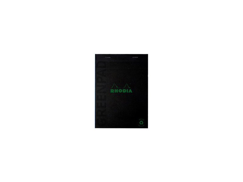 RHODIA Bloc-notes GREENPAD, A4+, quadrillé, noir