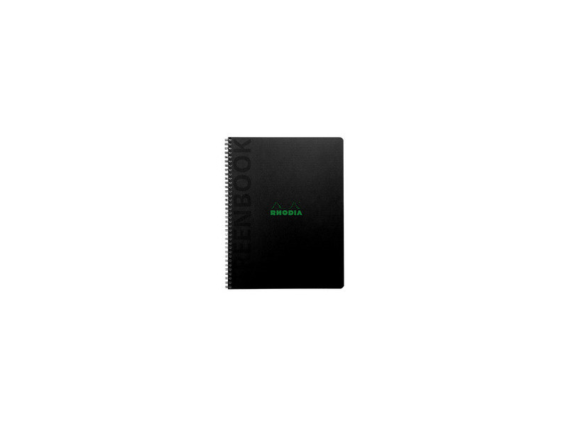 RHODIA Cahier à spirale GREENPAD, A5+, quadrillé, noir