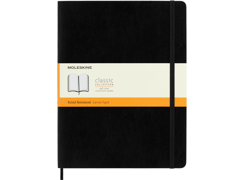 MOLESKINE Carnet souple, XL, ligné, noir