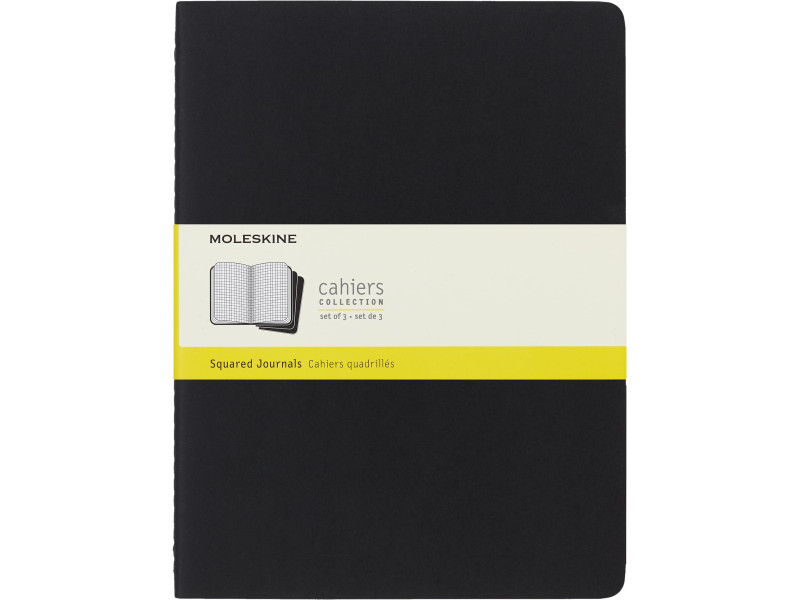 MOLESKINE Cahier, XL, quadrillé, carton, noir