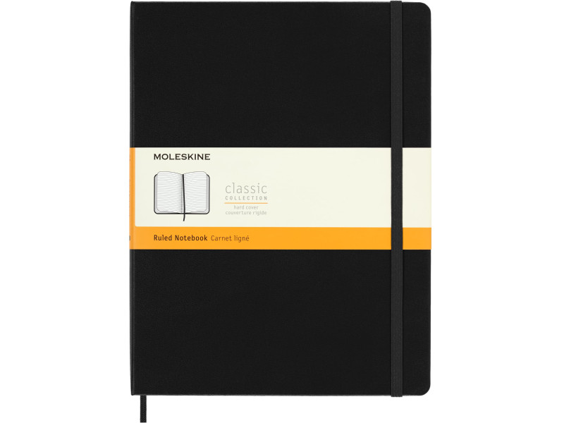 MOLESKINE Carnet rigide, XL, ligné, noir