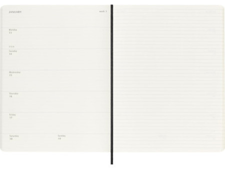 MOLESKINE Agenda 2025/2026, 18 mois, XL, noir