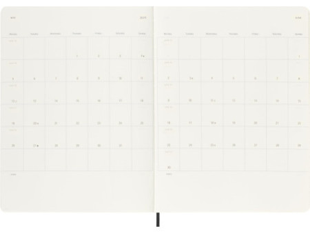 MOLESKINE Agenda 2025/2026, 18 mois, XL, noir