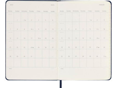 MOLESKINE Agenda 2026, semainier, L/A5, rigide, bleu
