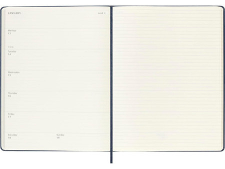MOLESKINE Agenda 2026, semainier, XL, rigide, bleu