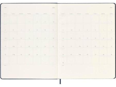 MOLESKINE Agenda 2026, semainier, XL, rigide, bleu