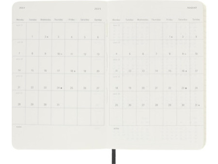 MOLESKINE Agenda de poche 2026, semainier, P/A6, noir