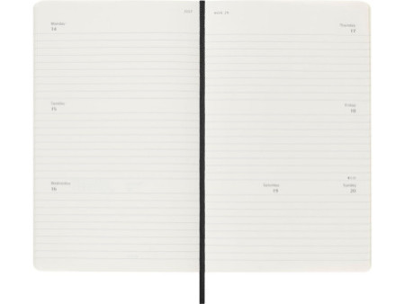 MOLESKINE Agenda 2026, semainier, L/A5, souple, noir