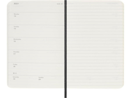 MOLESKINE Agenda de poche 2026, semainier, P/A6, noir