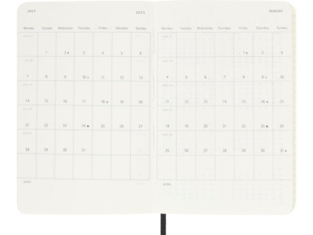 MOLESKINE Agenda de poche 2026, semainier, P/A6, noir