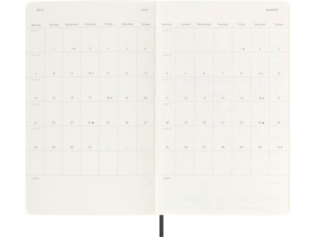 MOLESKINE Agenda 2026, semainier, L/A5, souple, noir