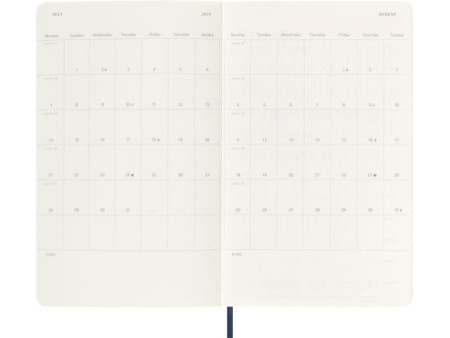 MOLESKINE Agenda 2026, journalier, L/A5, souple, bleu
