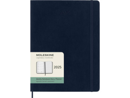 MOLESKINE Agenda 2026, semainier, XL, souple, bleu