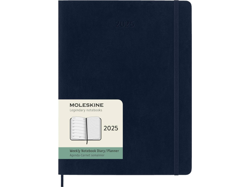 MOLESKINE Agenda 2026, semainier, XL, souple, bleu