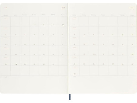 MOLESKINE Agenda 2026, semainier, XL, souple, bleu