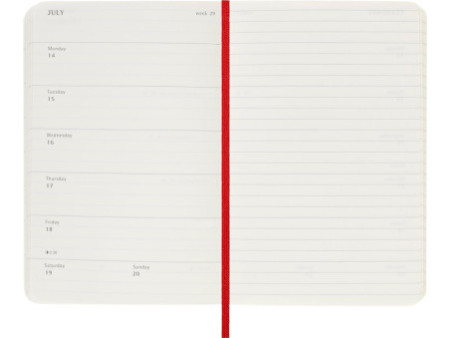 MOLESKINE Agenda de poche 2026, semainier, P/A6, rouge