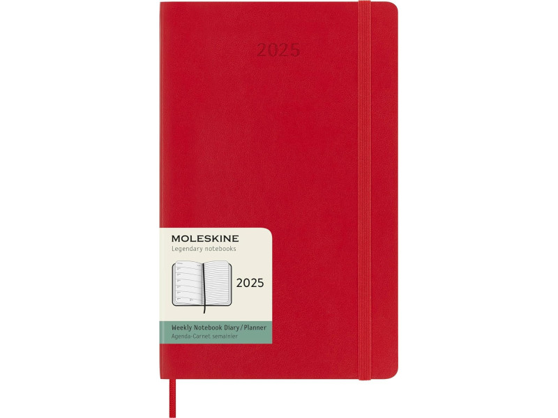 MOLESKINE Agenda 2026, semainier, L/A5, souple, rouge