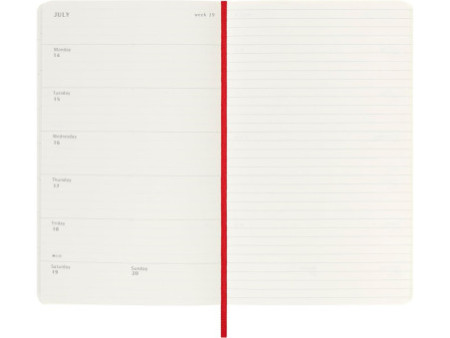 MOLESKINE Agenda 2026, semainier, L/A5, souple, rouge