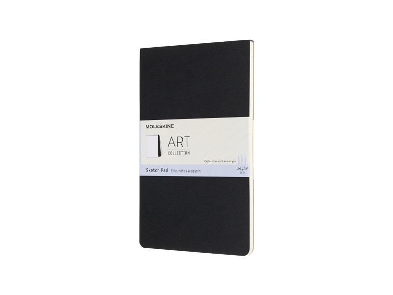 MOLESKINE Bloc à croquis, L/A5, 120 g/m2, carton, noir