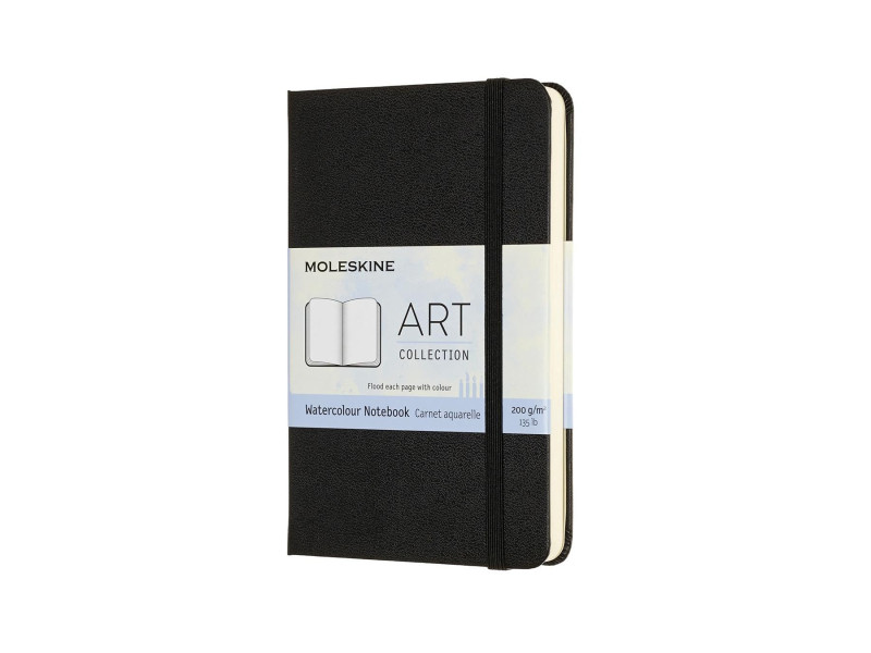 MOLESKINE Carnet aquarelle, P/A6, 200g/m2, noir