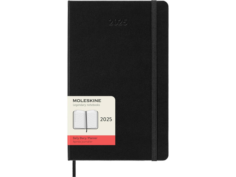 MOLESKINE Agenda 2026, journalier, L/A5, rigide, noir