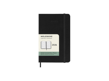 MOLESKINE Agenda de poche 2026 P/A6, couverture rigide, noir