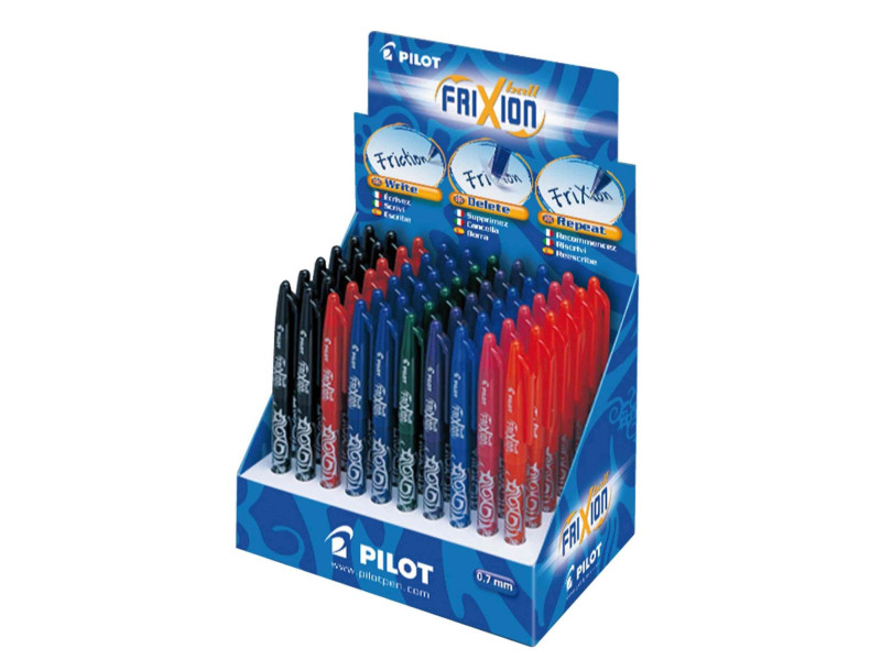 PILOT Stylo roller FRIXION BALL 07, présentoir de 60 pièces