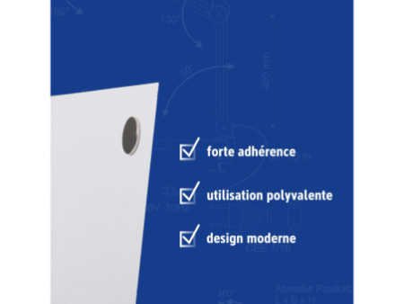 MAUL Aimant néodyme, diamètre: 10 x (H)1 mm, nickel