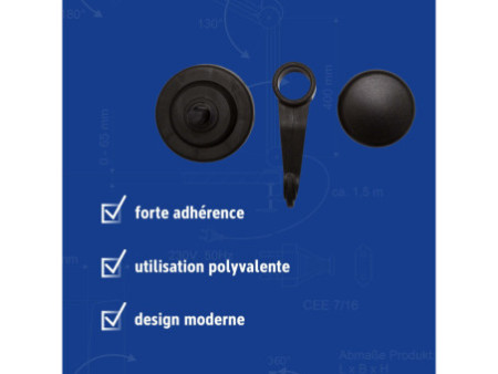 MAUL Aimant néodyme avec crochet rotatif, diamètre: 53 mm