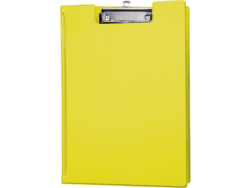 MAUL Porte-bloc à pince, plastifié, A4, jaune