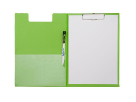 MAUL Porte-bloc à pince, plastifié, A4, vert clair