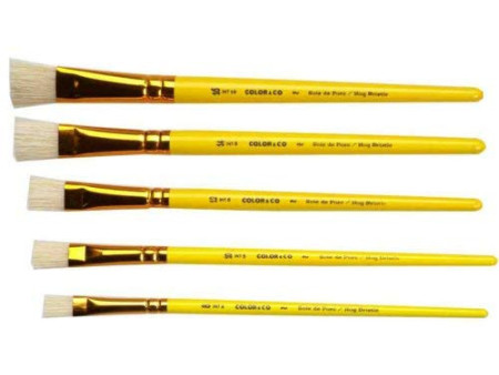 LEFRANC BOURGEOIS Pinceau brosse en soie de porc, plat, N.8