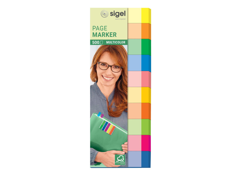 sigel Marque-page repositionnable Multicolor, 50 x 15 mm