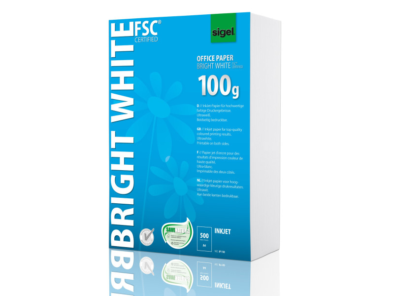 sigel papier jet d'encre 'Bright White', format A4, 100 g/m2