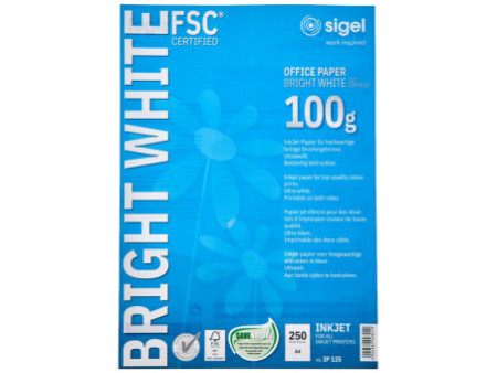 sigel papier jet d'encre 'Bright White', format A4, 100 g/m2