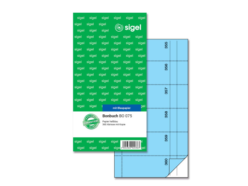 sigel Bloc de bons 'Carnet de bons', 105 x 200 mm, bleu