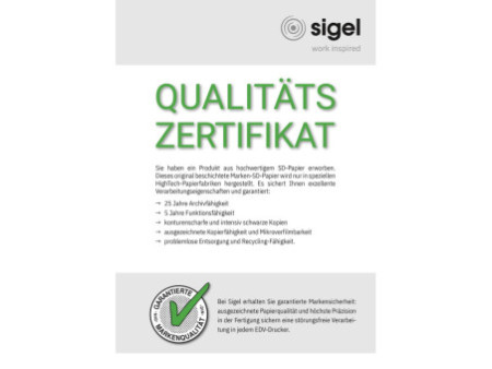 sigel Papier listing, 240 mm x 12' (30,48 cm), A4