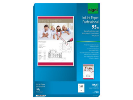 sigel Papier jet d'encre, A4, 95 g/m2, mat, extra blanc