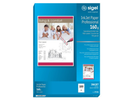 sigel Papier jet d'encre, A4, 160 g/m2, mat, extra blanc