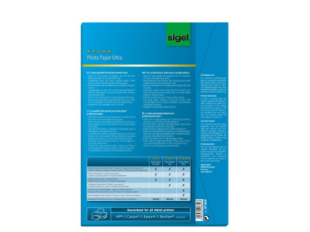 sigel papier photo jet d'encre Ultra, satiné, A4, 190 g/m2